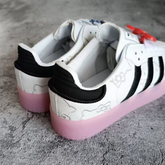 adidas x Hello Kitty Sambae White Core Black Pink Athletic - Picture 3 of 8